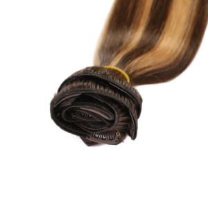 Extensiones de Cabello Humano Virgen 100% con Clip Recto Sin Costuras P4/27-T4, 12-30 Pulgadas, Ondulado Natural Ruso, Doble Trama - Product Image 5