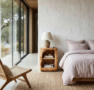 Mesita de Noche de Madera de Alta Calidad, Estilo Moderno y Rústico, con Almacenamiento Abierto, Estilo Minimalista para Muebles de Dormitorio - Product Image 6