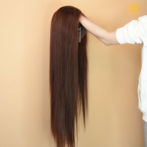 XBL Hair USA Local Pick Up Couleur Brun Clair #4 Hd Transparent Lace Front Frontal 30 40 Pouces Perruque 13X6 Perruques de Cheveux Humains Raw Indian - Product Image 1