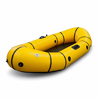 Bateau pneumatique de kayak et de rafting léger pour 2 personnes, design à parois en maille épaissie, matériau PVC, taille 245x300cm