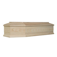 Ataúdes de Madera de Paulownia Blancos de Alta Calidad, Estilo Europeo Ruso, con Patrones Tallados y Adornos Metálicos, Estilo Tronco, Diferentes Tamaños