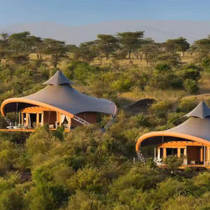 บ้านสำเร็จรูปโครงเหล็กเคลือบ PVDF กันน้ำ พร้อมห้องน้ำ สำหรับสภาพอากาศรุนแรง สไตล์หรูหราแบบเคนยา สำหรับการตั้งแคมป์สุดหรู - Product Image 1