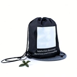 Bundle Pocket Pull Rope Backpack Light and Easy Outdoor Travel Sports Fitness Drawstring Polyester <b>Bag</b> - Product Image 3