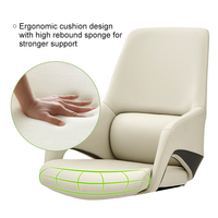 Chaise de bureau de direction de luxe à dossier moyen Design ergonomique moderne avec cuir synthétique pour visiteurs et conférences
