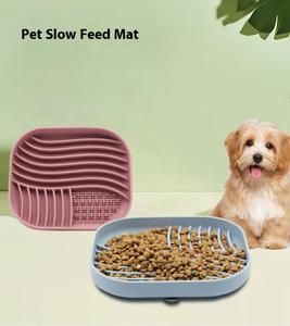 Customizable Logo Slow Feeder Solid Pattern Lick <b>Mat</b> Travel Anti-Slip Foldable <b>Waterproof</b> Rounded Silicone Fashion Design Bowl - Product Image 6