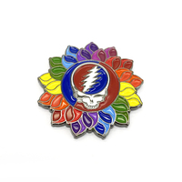 Épingle en émail doux et dur Grateful Dead personnalisée voler votre visage forme irrégulière motif coloré accessoires en métal épingles à chapeau