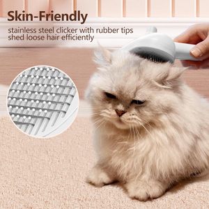 Brosse à vapeur humide pour chat et chien, peigne anti-poils pour animaux avec réservoir d'eau, brosse nettoyante pour chat pour la perte de poils, produit de toilettage pour animaux - Product Image 3
