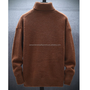 Pulls d'hiver en coton pour hommes pulls décontractés à manches longues <span class=keywords><strong>pull</strong></span> épais <span class=keywords><strong>pull</strong></span> tricoté col roulé cardigan en laine - Product Image 6