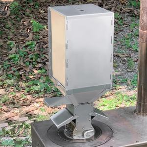 Outdoor-Pellet-Holzofen mit Brenner, Tragbarer Windgeschützter 2-in-1-Set für Holzofen und Partikelbrenner - Product Image 5