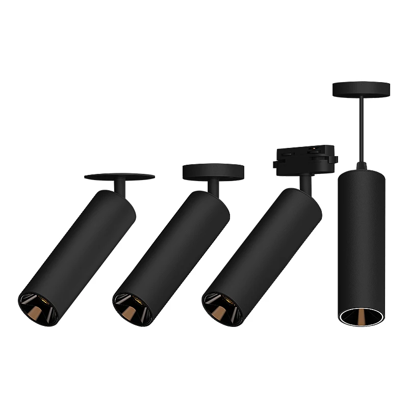 Высококлассный светодиодный Трековый светильник, встраиваемый потолочный светильник с монолитным блоком светодиодов 20 Вт