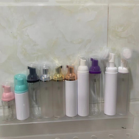 Hengjian 30ml 60ml 80ml 100ml bouteille de pompe en plastique blanc mousse distributeur cosmétique lavage à la main bouteille de savon liquide avec pompe en argent