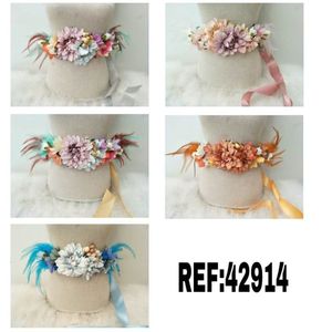 Cintura con Fiore di Nastro e Piume su Entrambi i Lati, 4 Cm, Accessorio da Vita per Donna - Product Image 3