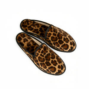 Pantofole <span class=keywords><strong>da</strong></span> <span class=keywords><strong>Donna</strong></span> in Velluto con Stampa Leopardata Personalizzate con Logo, con Sacchetto Abbinato e Opzione Logo Personalizzato per Uso Domestico - Product Image 5