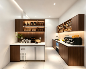 Barra de Bar Personalizada para Cafetería con Iluminación LED para Diseño Interior y Equipamiento Llave en Mano - Product Image 2
