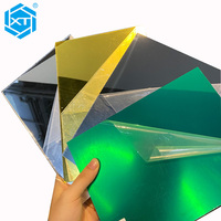 Plaque acrylique miroir unidirectionnel dorée anti-rayures 1,5 mm 2 mm 3 mm 1220x2440 mm