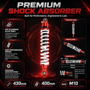 Amortisseur arrière réglable à air de 400 mm pour moto 150cc - <span class=keywords><strong>250cc</strong></span>, moto tout-terrain, VTT, <span class=keywords><strong>QUAD</strong></span>, kart, scooter - Product Image 2