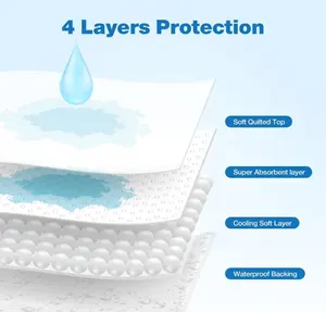 Оптовая продажа, водонепроницаемые накладки для кровати, впитывающие Моющиеся Многоразовые подкладки