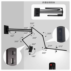 Lampada LED da Parete YABA per Tatuaggi, Accessorio Luminoso in Acciaio Inox per Studio di Tatuaggi - Product Image 2