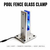 Support en verre sans cadre en acier inoxydable 316 2205 avec lumière solaire LED, certifié ZD Pass Test Global Patent