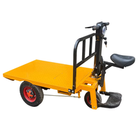 Chariot à Briques Électrique Motorisé à Trois Roues Jaune Haute Efficacité 200kg pour la Construction - Vente en Gros
