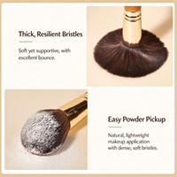 Ensemble de 9 mini-pinceaux de maquillage à poils doux, applicateurs cosmétiques pour les yeux et le visage, manche en bois, pochette zippée, cadeau de voyage pour retouches rapides