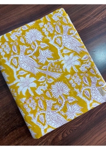 Jaipuri ผ้าคอตตอน100% ผ้าพิมพ์ลายแบบบล็อกผ้าคุณภาพสูงสีคมชัด - Product Image 5