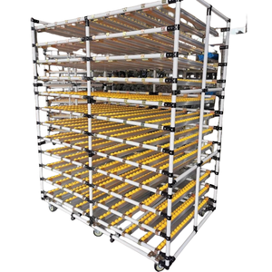 Étagères d'usine à charge moyenne AOCHEN | Supports logistiques de stockage pliables | Supports en acier portables à flux de palettes par gravité - Product Image 1
