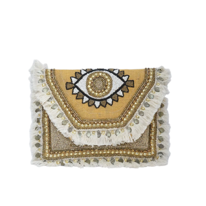 Sacs à bandoulière à rabat ornés, design œil maléfique, sacs et pochettes à perles, design tendance, pochettes à perles aux prix les plus bas, OEM - Product Image 1