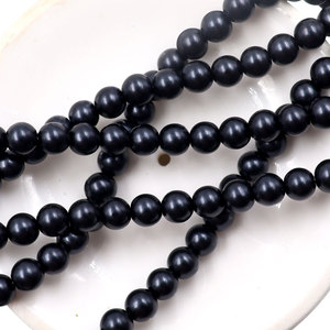 Perles rondes mates imitation perle de 4/6/8 mm, perles en verre avec trous, de couleur, certifiées grade A, pour projets de bricolage, vente en gros - Product Image 6