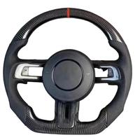 Volant en fibre de carbone de haute qualité compatible avec Ford Mustang 2015 2016 2017 2018 2019 2020 2021 2022 2023 Accessoires intérieurs