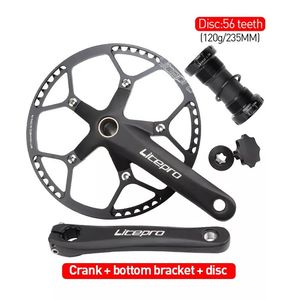 Vélo pliant BMX carré léger pédalier 130mm BCD 45T 47T 53T 56T 58T rond ovale 170MM AL60 pédalier en aluminium - Product Image 2