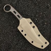 Couteau de chasse à lame fixe en acier 9Cr18MoV, haute dureté, avec anneau de poignée squeletté et étui Kydex, idéal pour l'EDC