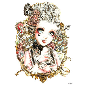 Tatuaje de piel falsa <span class=keywords><strong>Calaveras</strong></span> temporales <span class=keywords><strong>Tatuajes</strong></span> <span class=keywords><strong>Diseños</strong></span> Tatuaje Reposabrazos para mujeres - Product Image 2