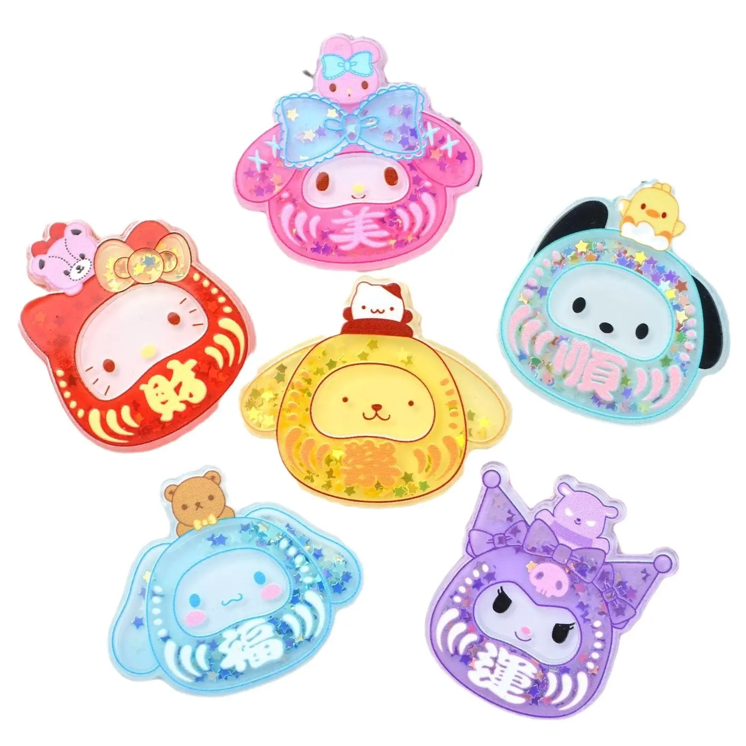 Hot bán Kawaii phim hoạt hình Acrylic tấm nhựa quyến rũ Thủ công mỹ nghệ cho scrapbooking trang trí kem keo bút chì trường hợp DIY xe mặt dây chuyền