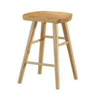 Tabourets de bar modernes minimalistes nordiques en bois massif, tabourets hauts pour usage commercial dans les bars, cafés, bureaux d'accueil et réceptions - ShanMu