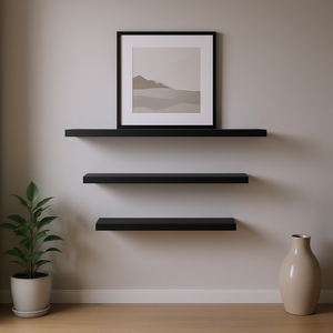 JGWOOD DESIGNS Myrva - Ensemble de 3 étagères flottantes en bois, style minimaliste, pour la décoration du salon - Product Image 2