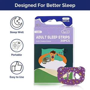 30 <span class=keywords><strong>Bandes</strong></span> Buccales Anti-Ronflement pour Adultes par Boîte - Bande Adhésive Professionnelle pour Corriger la Respiration Buccale et Améliorer le Sommeil - Product Image 2