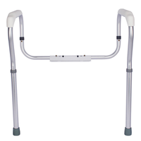 Barre d'appui de sécurité réglable en aluminium pour toilettes, antidérapante, sans perçage, pour personnes âgées, seniors, handicapées, femmes enceintes, aides de bain