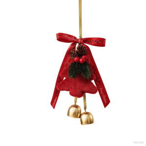 Christmas <b>bell</b> ornaments, Christmas decorations, door hangings, velvet bow ornaments, Christmas trees, pine cones, scene - Product Image 5