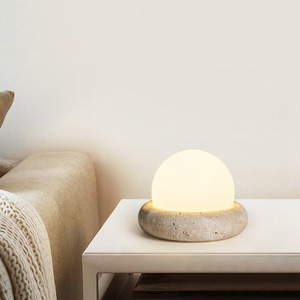 Lampe de table PM japonaise Wabisabi jaune Traversine, rechargeable, télécommande, gradation, acrylique, lampe de bureau, chambre à coucher, lumière LED décorative - Product Image 1