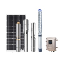 HOP Pompe solaire hybride submersible AC DC Difful Metering Acier inoxydable Plastique transparent Brushless pour puits solaires profonds