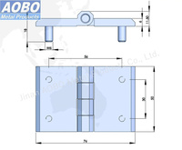 AOBO SUS316 Charnière de porte d'armoire étanche industrielle 50x76mm avec vis à tête fraisée M6 pour boîtier d'interrupteur de panneau de boîtier