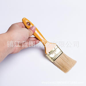 Brocha plana para pintar con cerdas de cerdo, mango de Hemu, naranja, 12-20 mm, origen Zhenjiang, para uso en cepillado y limpieza - Product Image 2