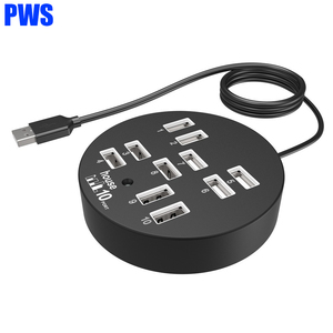 USB 2.0 Hub 11 cổng USB2.0 để USB2.0 * 10 + DC * 1 Adapter vòng hình dạng đa cổng PC máy tính xách tay phụ kiện máy tính 11 cổng USB HUB - Product Image 6