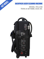 Mochila móvil portátil 50W 100W Dispositivo de máquina de limpieza láser de pulso para eliminación de óxido de metal Precio de fábrica chino