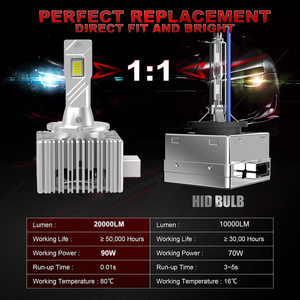 Yhkoms CANBUS tự động <span class=keywords><strong>Xenon</strong></span> đèn chuyển đổi <span class=keywords><strong>Kit</strong></span> xe 90 Wát D loạt d5s D4S D8S <span class=keywords><strong>D2S</strong></span> D3S Led Bulb Đèn pha D1S LED - Product Image 2
