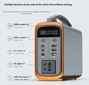 NIKiSUN CP-200 200W ソーラー充電式 LiFePO4 ポータブル電源 車載＆家庭用 非常用 220V LCDスクリーン 屋外使用 - Product Image 5