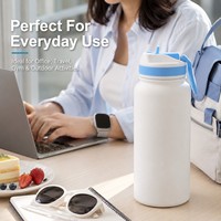 Logo personnalisé 12oz 17oz 22oz 32oz 40oz flacon thermos isolé sous vide en acier inoxydable bouteille d'eau thermique de sport à revêtement de poudre