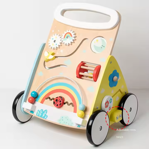 Hot Sale Children's Multi-function Wooden Baby Push Walker Juguetes with 4 Wheels Toddler Pull Learning Activity for Boys Girls - Product Image 4