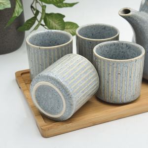 Théière en grès à glaçure réactive, en céramique à double paroi, sifflante, 130 ml (4,3 oz), mini service à thé, vente en gros - Product Image 6